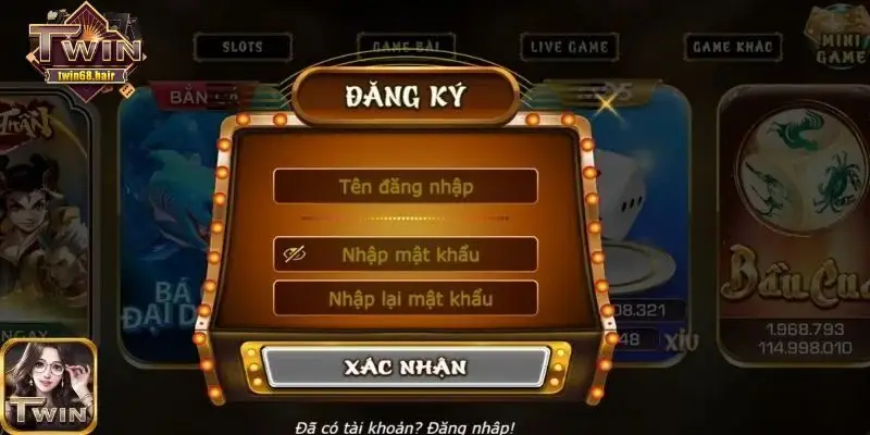 Twin68 22 Đăng ký Twin68 là bước quan trọng vào cổng game chơi